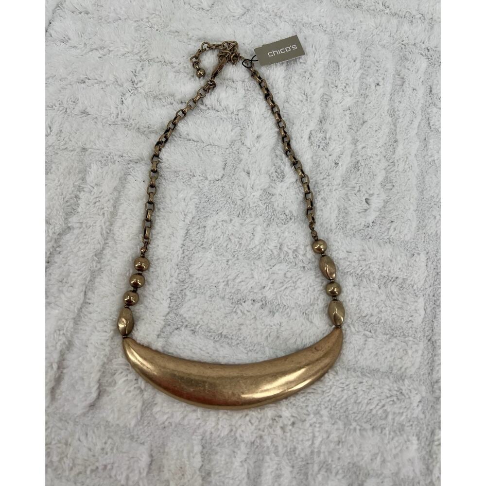 Chico's Jewelry "Ianna” Antique Rose Gold Tone Collar Necklace NWT. Boho